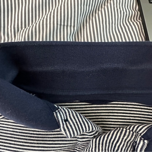 Eddie Bauer Short Sleeve Classic Polo in Navy Stripe XXL - Picture 7 of 10